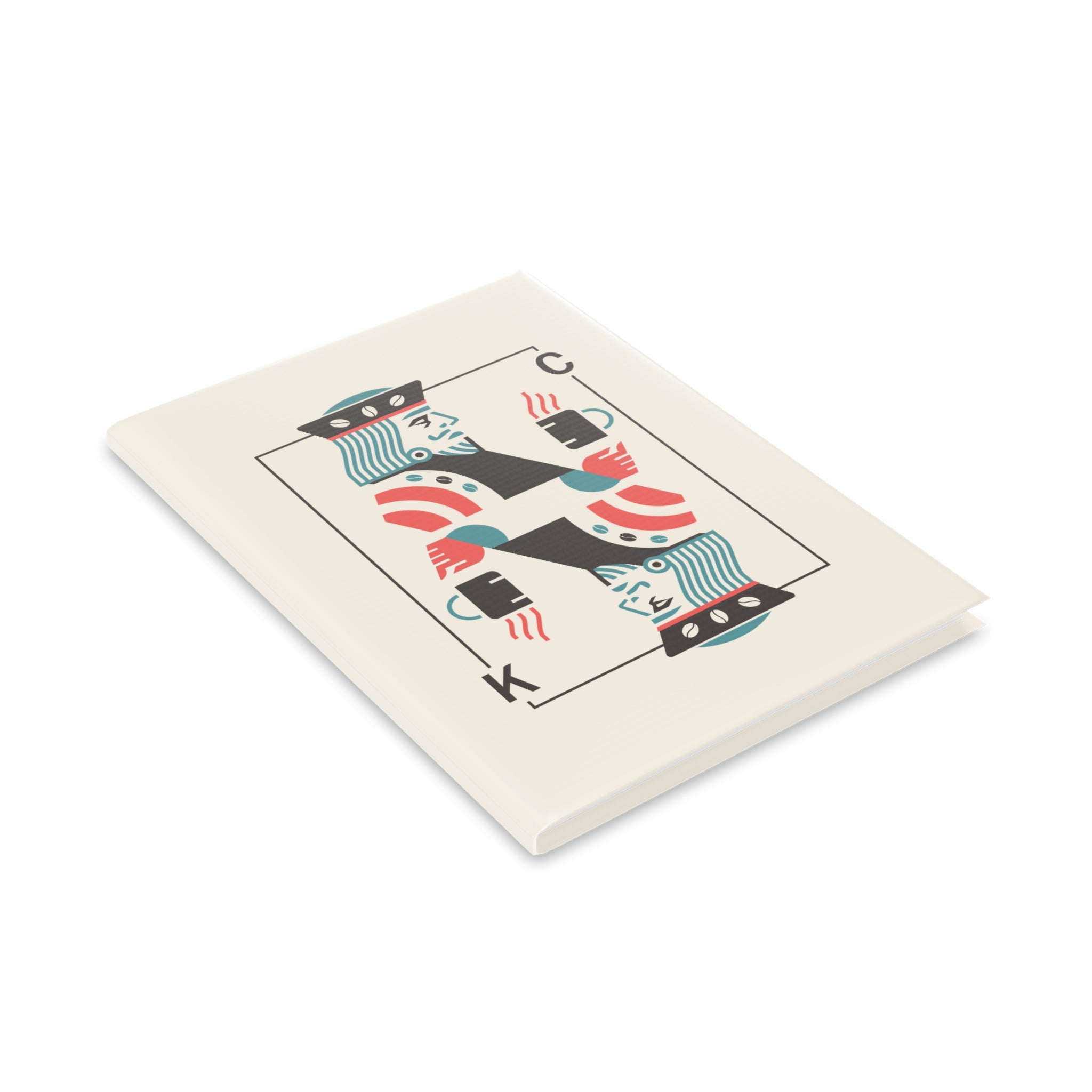 King of Coffee Hardcover Notebook — Retro Playing Card Journal
