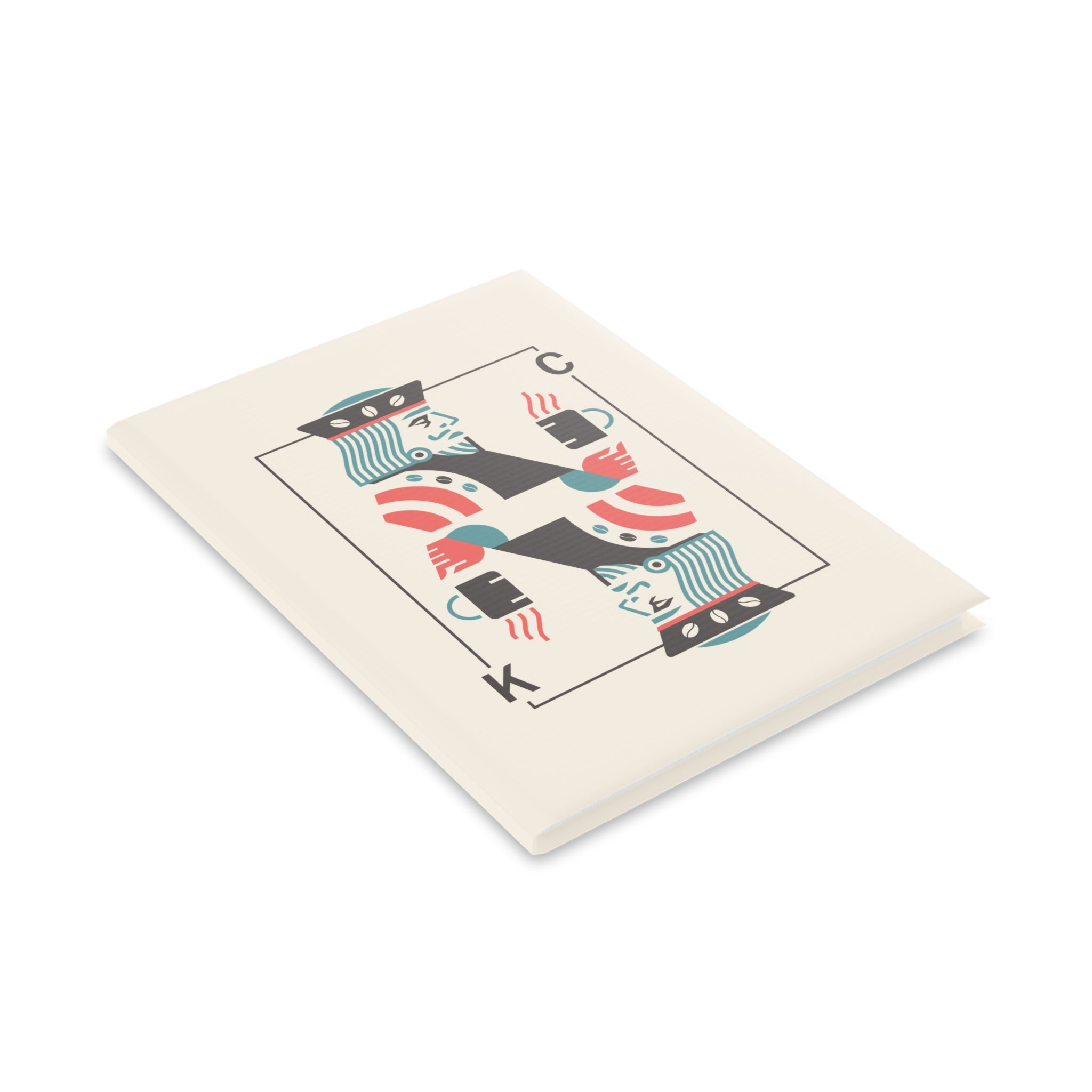 King of Coffee Hardcover Notebook — Retro Playing Card Journal