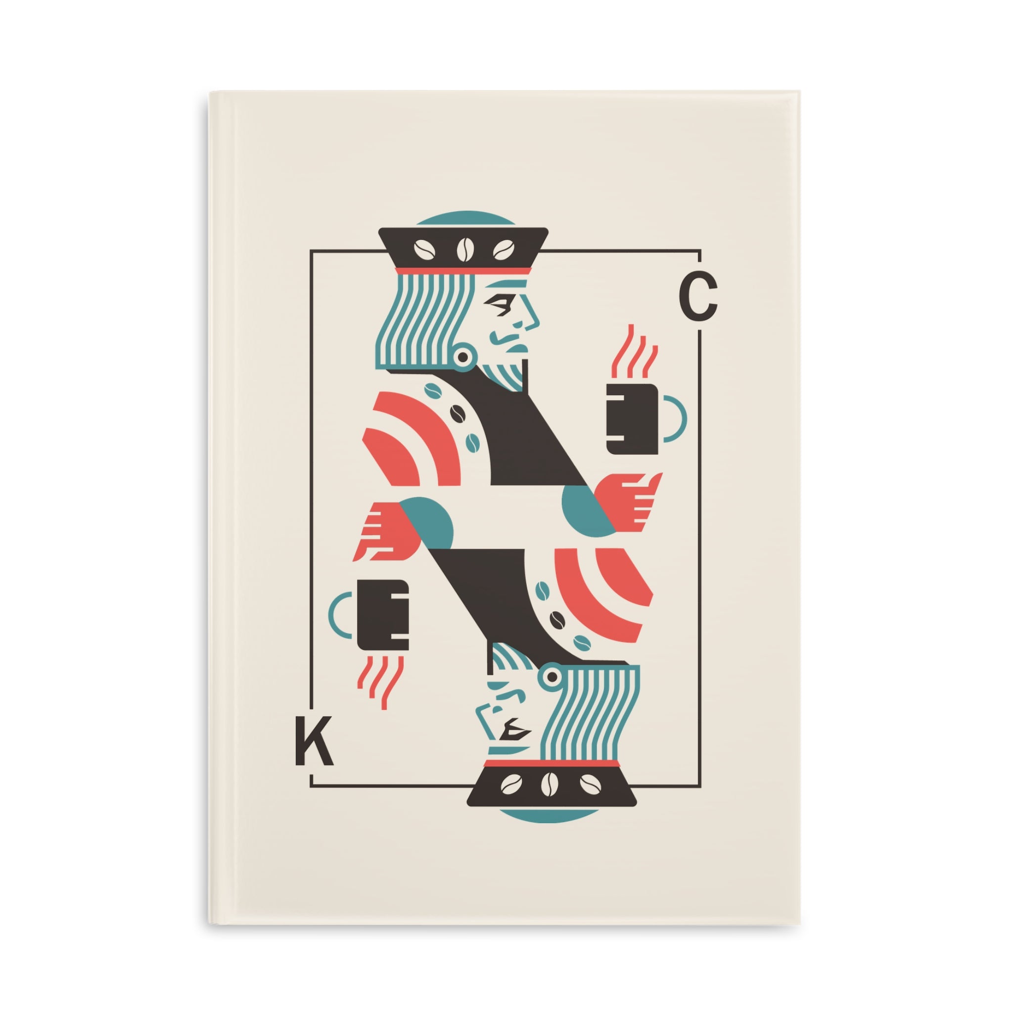 King of Coffee Hardcover Notebook — Retro Playing Card Journal