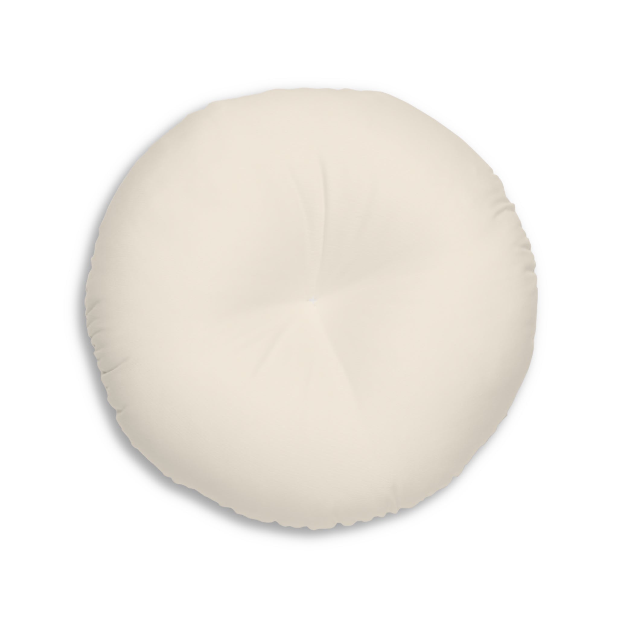 Coussin de sol rond touffeté vue de profil — idée déco chambre adulte cosy, décoration maison bohème, dco maison zen, coussin sol design