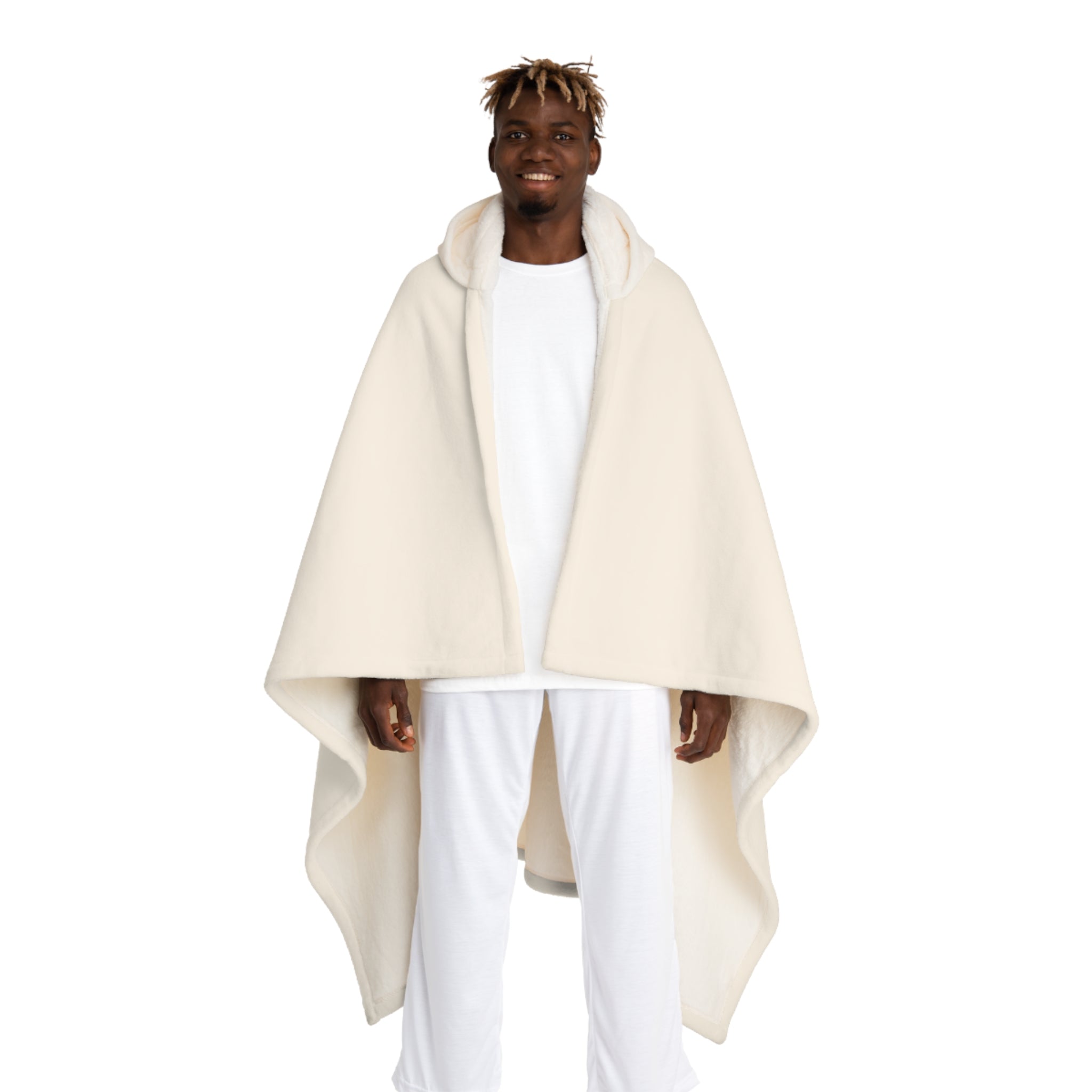 Cape Plaid Sherpa à Capuche — Cocooning Luxe