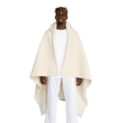Cape Plaid Sherpa à Capuche — Cocooning Luxe