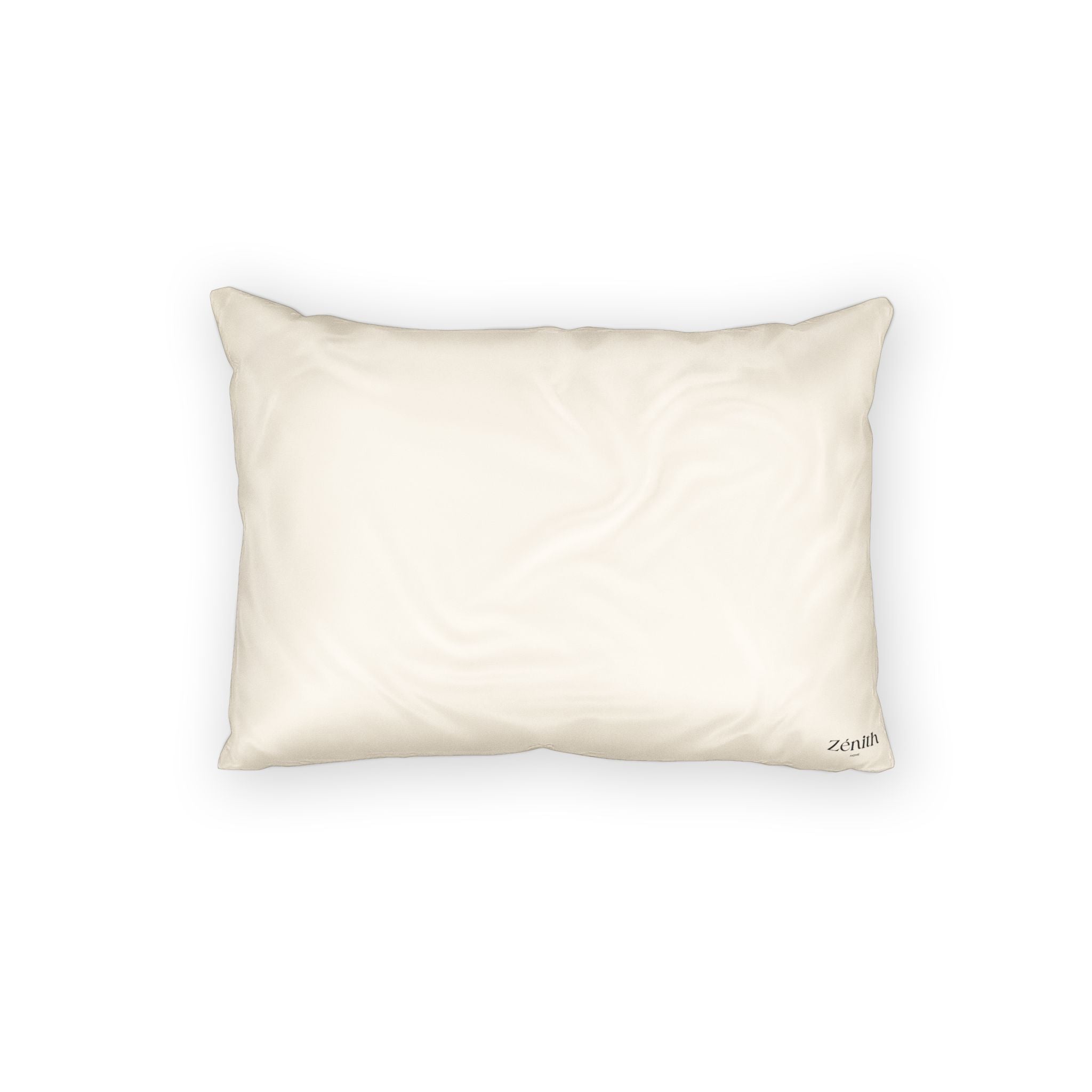 Housse de coussin coton naturel beige fond blanc — décoration chambre adulte, idée déco maison intemporelle, parure de lit décorative, dco maison minimaliste