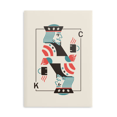 King of Coffee Hardcover Notebook — Retro Playing Card Journal