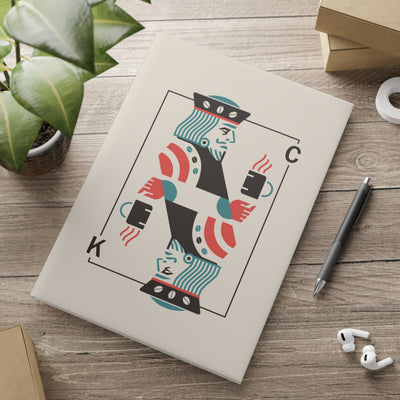 King of Coffee Hardcover Notebook — Retro Playing Card Journal