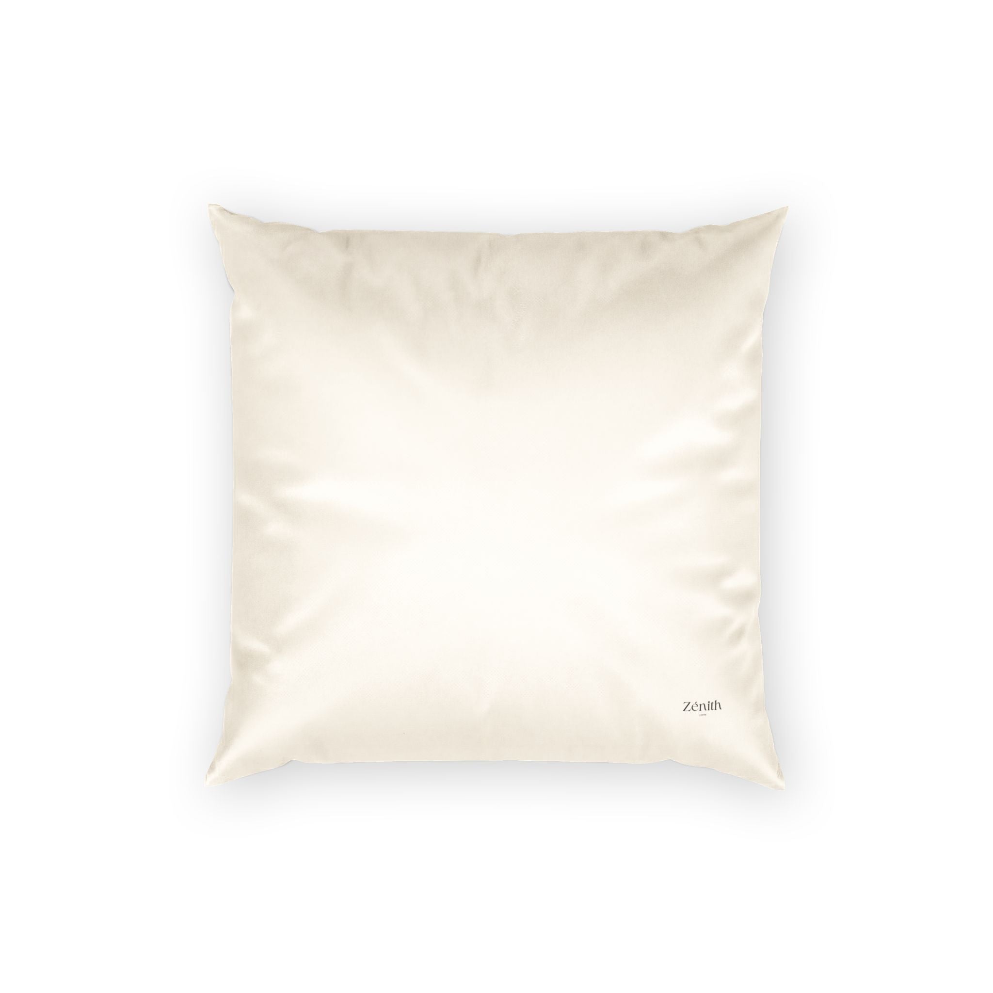 Coussin velours poly crème fond blanc — décoration maison luxueuse, idée déco chambre adulte, dco maison moderne, coussin velours décoratif