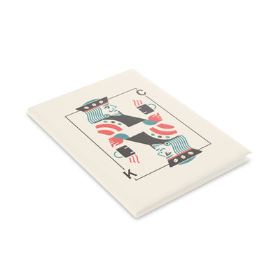 King of Coffee Hardcover Notebook — Retro Playing Card Journal