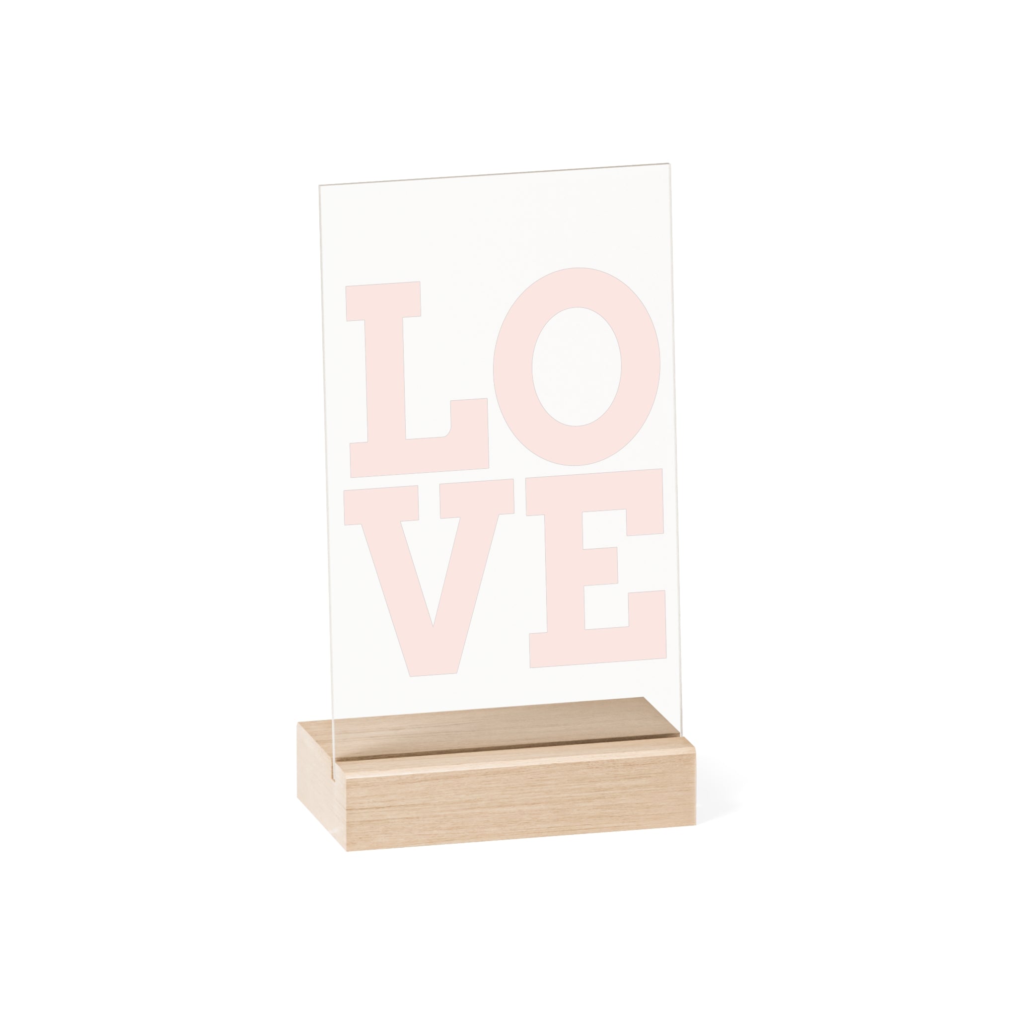 Panneau Acrylique sur Socle Bois — Élégance Moderne & Décoration Raffinée