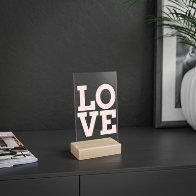 Panneau Acrylique sur Socle Bois — Élégance Moderne & Décoration Raffinée