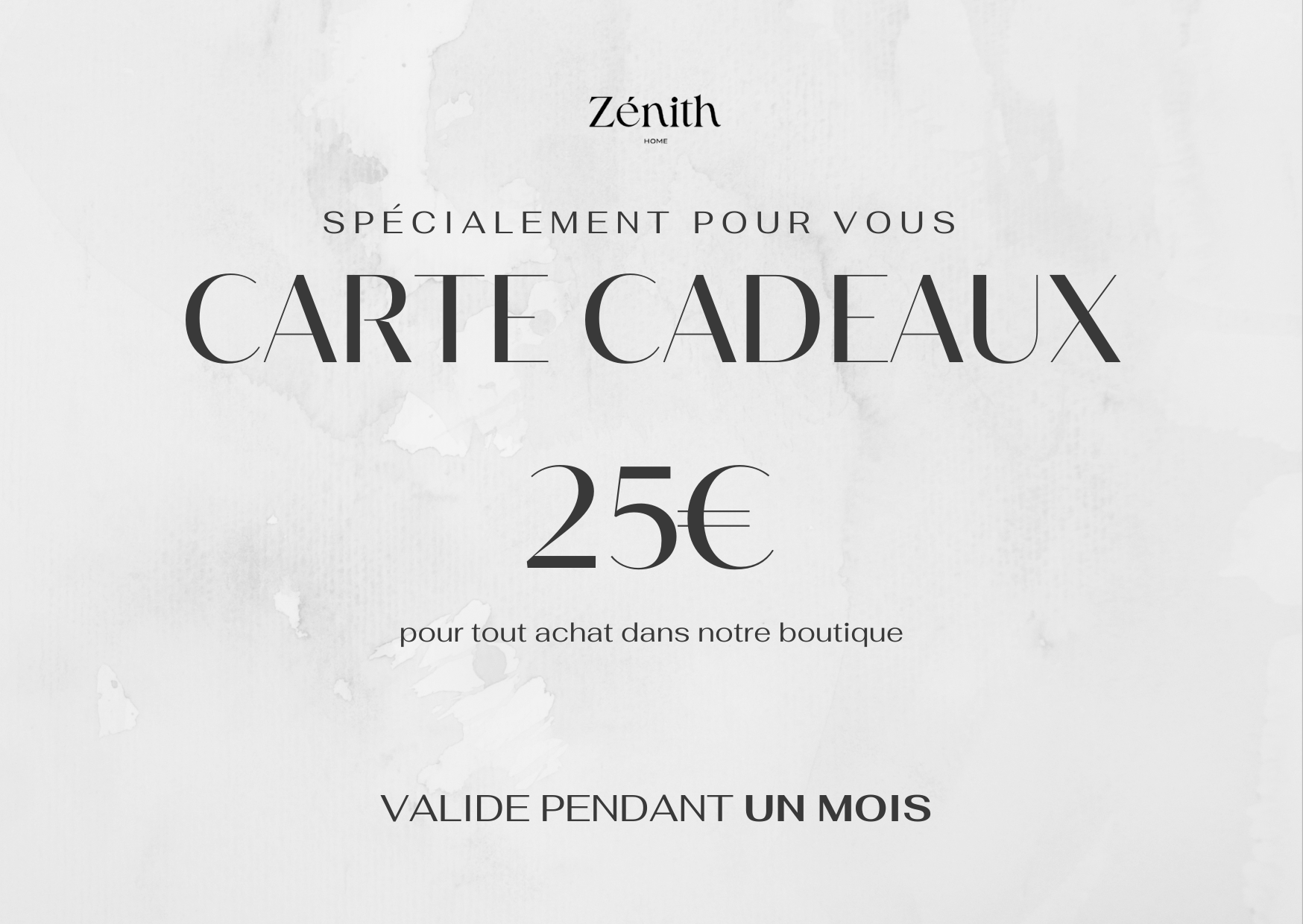 Carte Cadeau ZENITH Home