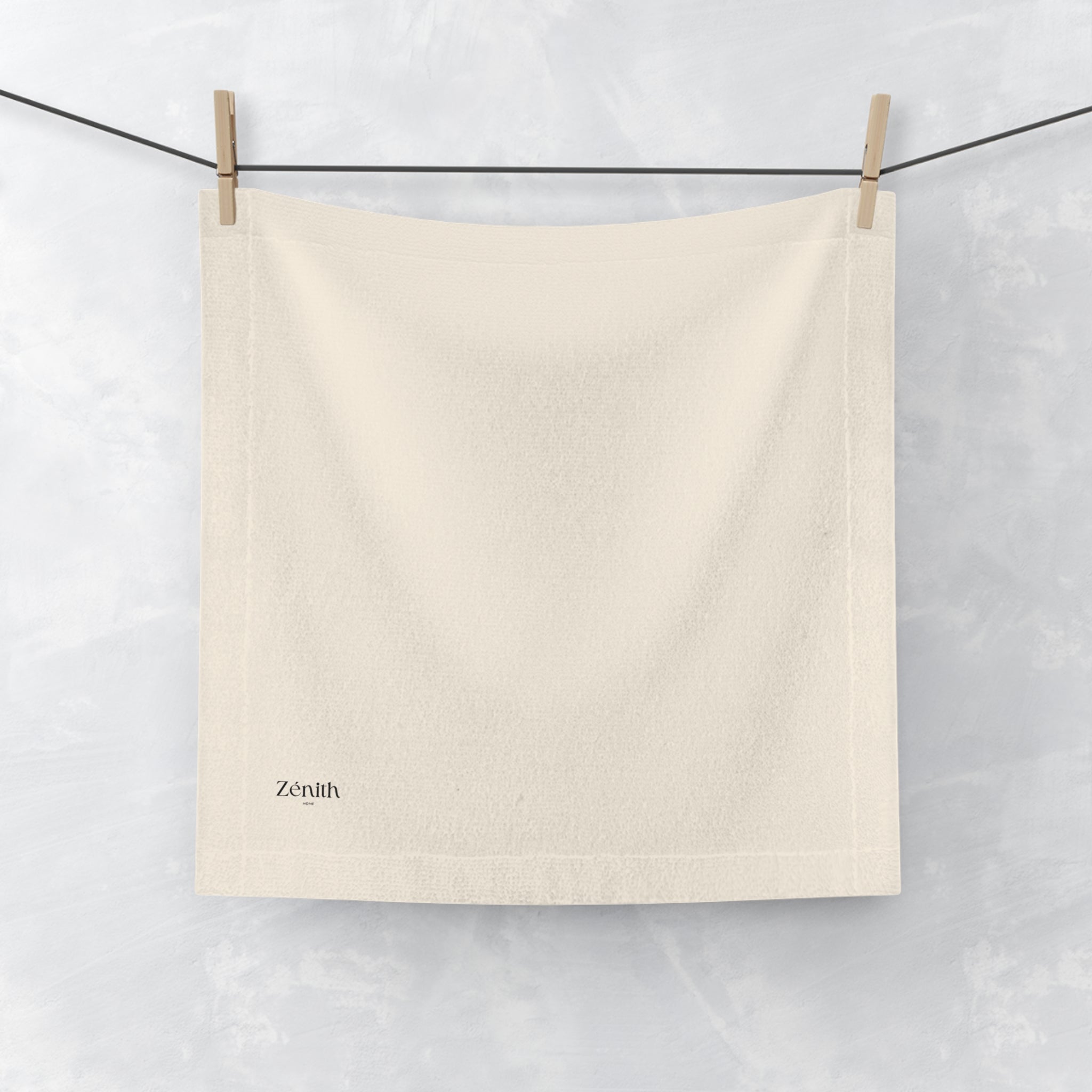 Serviette de visage suspendue coton naturel — accessoire salle de bain décoration maison, id cadeau dco cosy