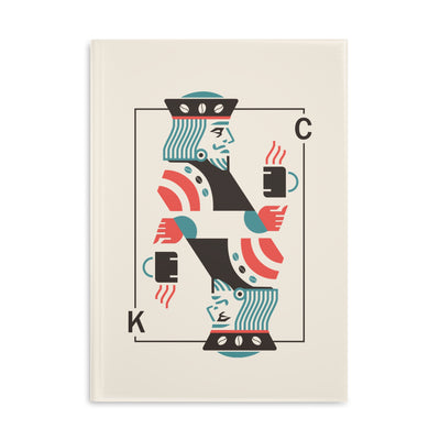 King of Coffee Hardcover Notebook — Retro Playing Card Journal