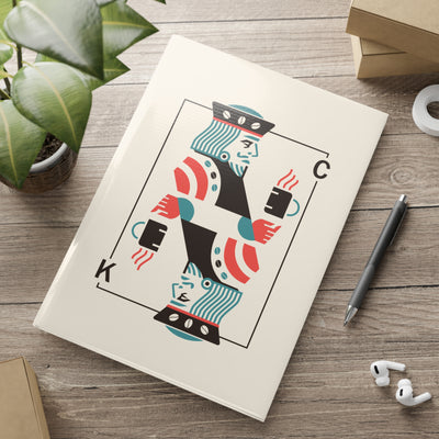 King of Coffee Hardcover Notebook — Retro Playing Card Journal