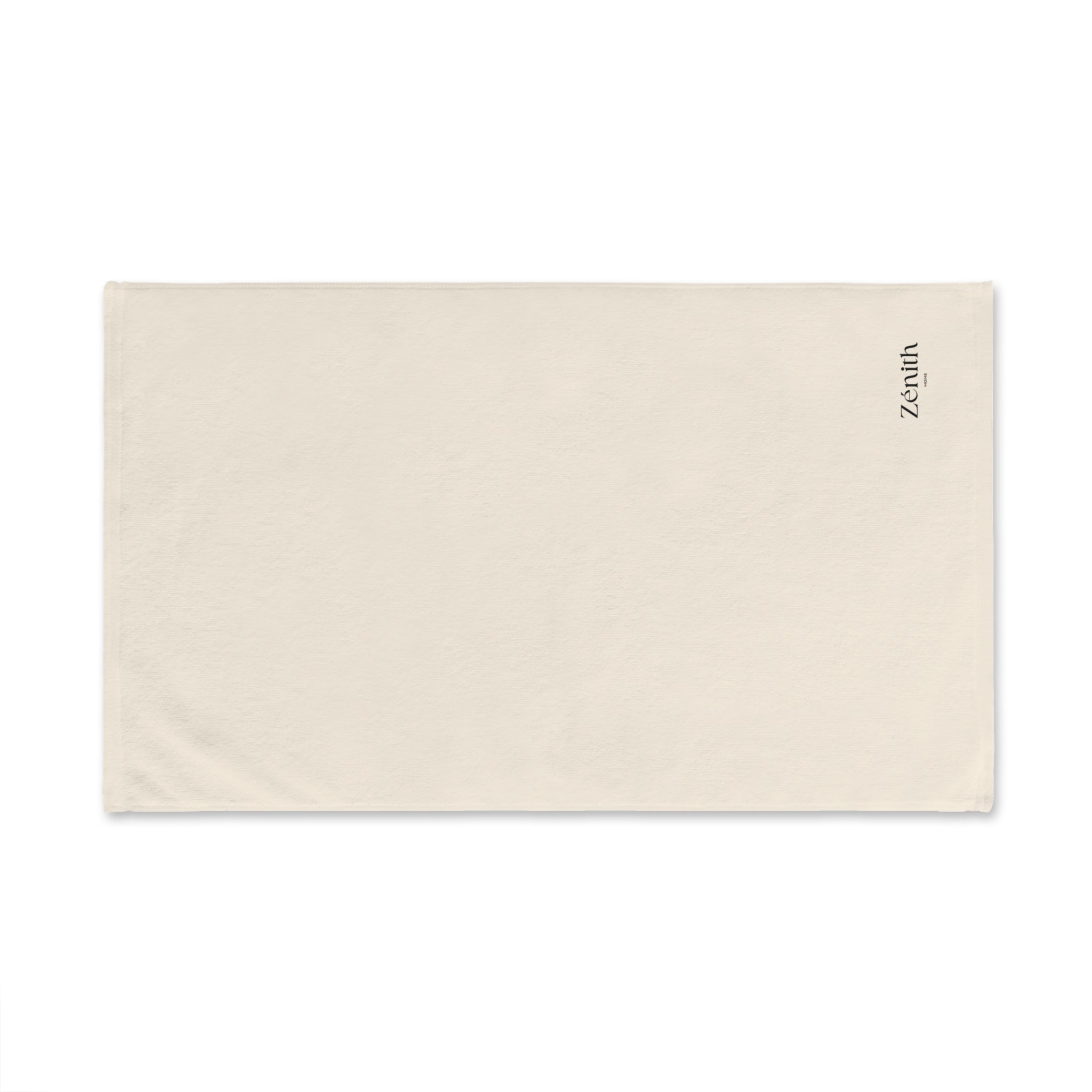Serviette de main à plat vue de dessus — accessoire salle de bain cosy, décoration maison moderne, idée déco salle de bain zen
