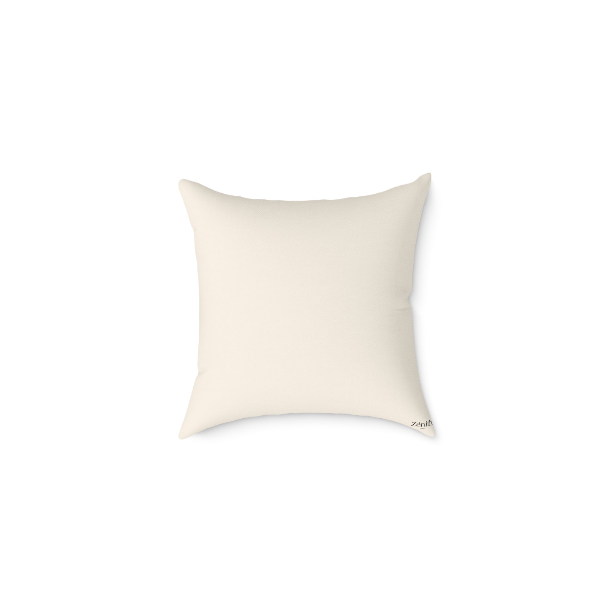Coussin carré canvas poly crème fond blanc — décoration salon moderne, idée déco maison artistique, coussin design intérieur, boutique déco maison Belgique