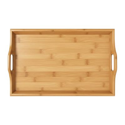Plateau de Service Bambou Gravé — Naturel & Raffinement à Table
