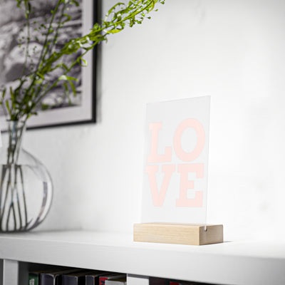 Panneau Acrylique sur Socle Bois — Élégance Moderne & Décoration Raffinée