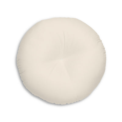 Coussin de sol rond touffeté vue de profil — idée déco chambre adulte cosy, décoration maison bohème, dco maison zen, coussin sol design