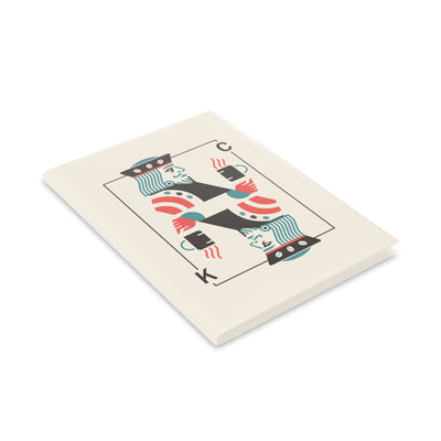 King of Coffee Hardcover Notebook — Retro Playing Card Journal